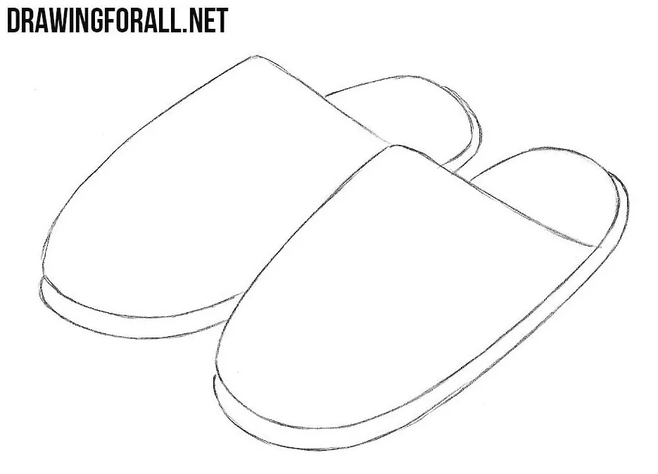 slippers drawing