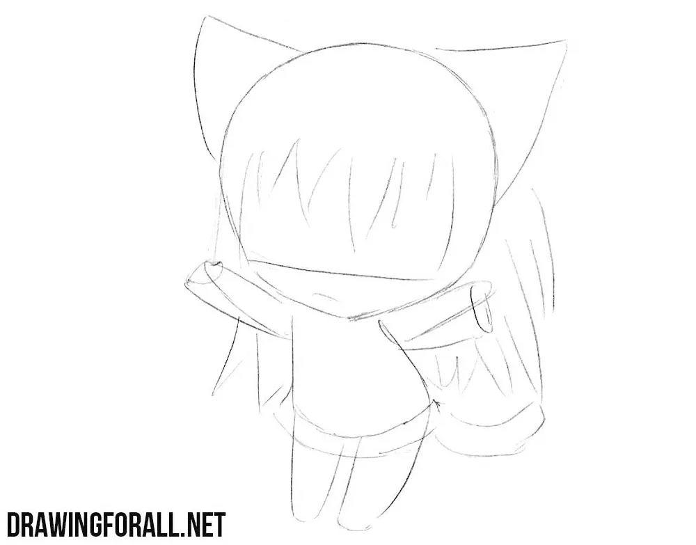 How to draw a neko - girl with cat ears