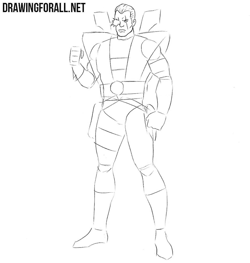 How to draw Cable X Men