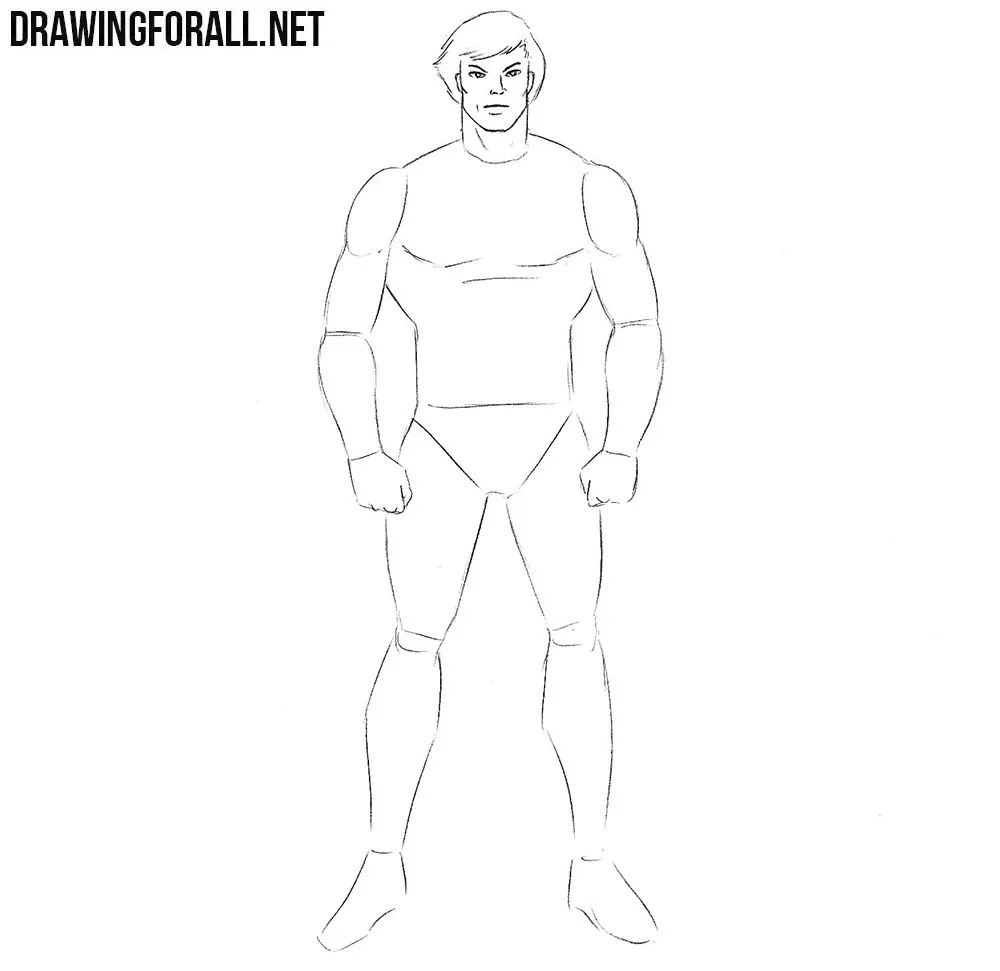 How to draw a hero step by step