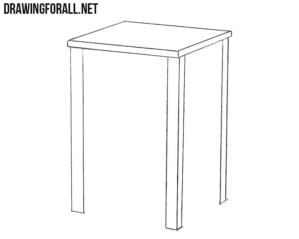 How to draw a realistic stool
