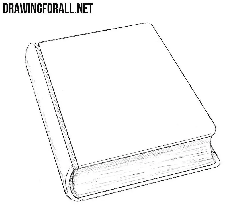 how to draw a closed book