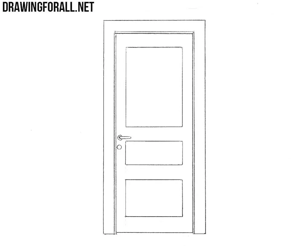 how to draw a door