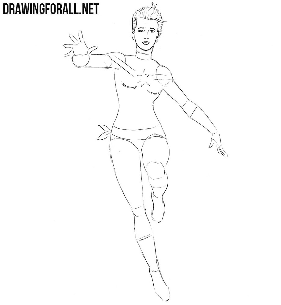 how to draw a girl superhero