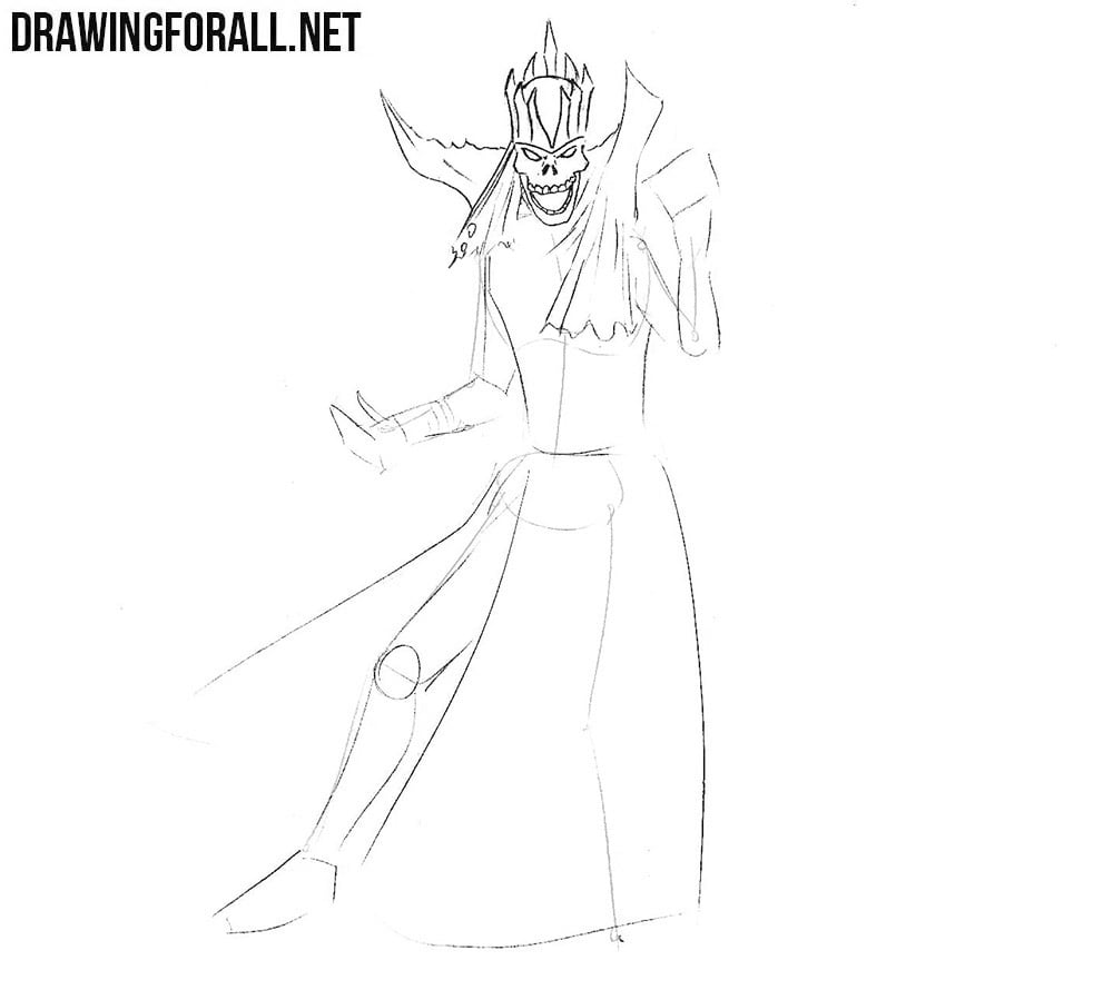 how to draw a lich from dungeons and dragons