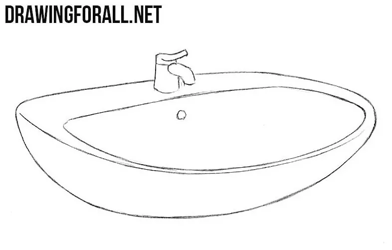 how to draw a sink