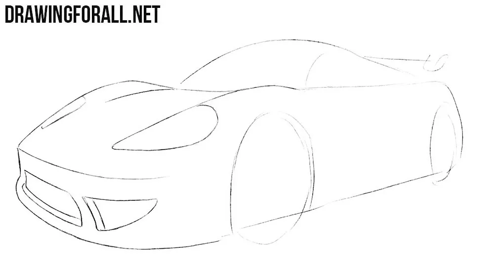 how to draw a sports car for kids