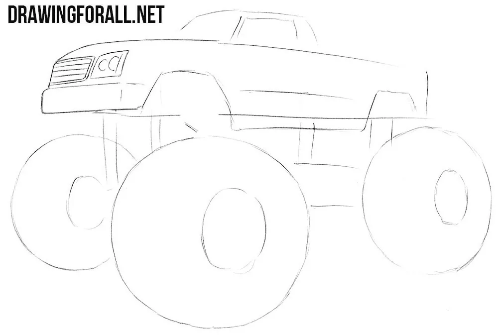 how to draw a truck