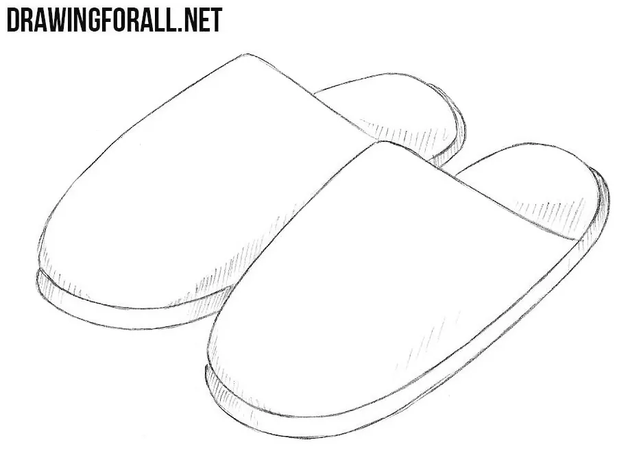how to draw slippers