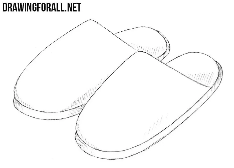 Set of vector drawings of flip-flops in black and white colors. Pattern of  a pair of rubber-soled sandals. Sketch of summer open slippers, vector.  Stock Vector | Adobe Stock