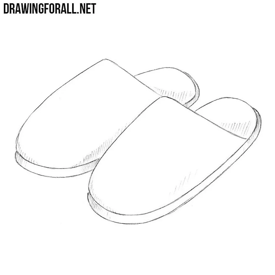 Sketch of slippers Black and White Stock Photos  Images  Alamy