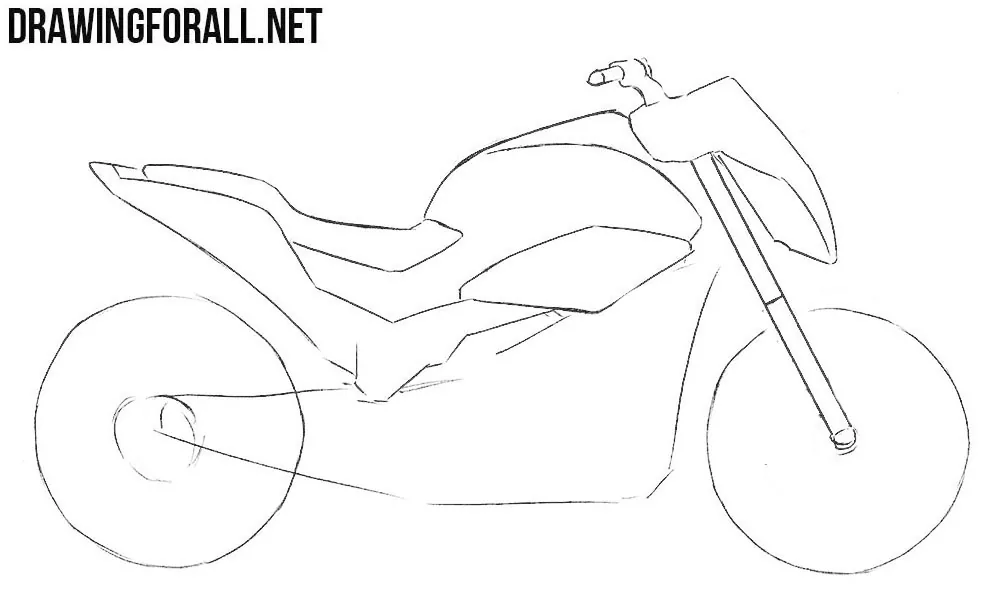 how to sketch a motorcycle