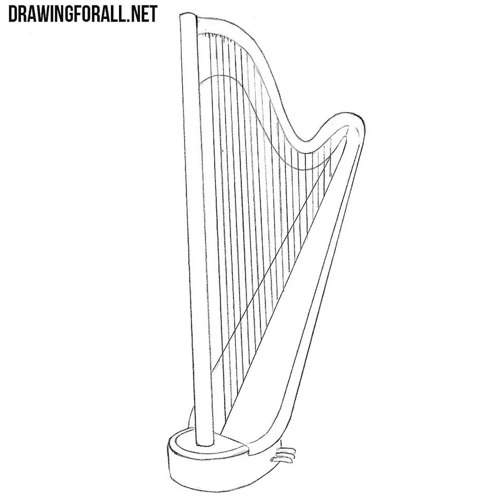 harp drawing