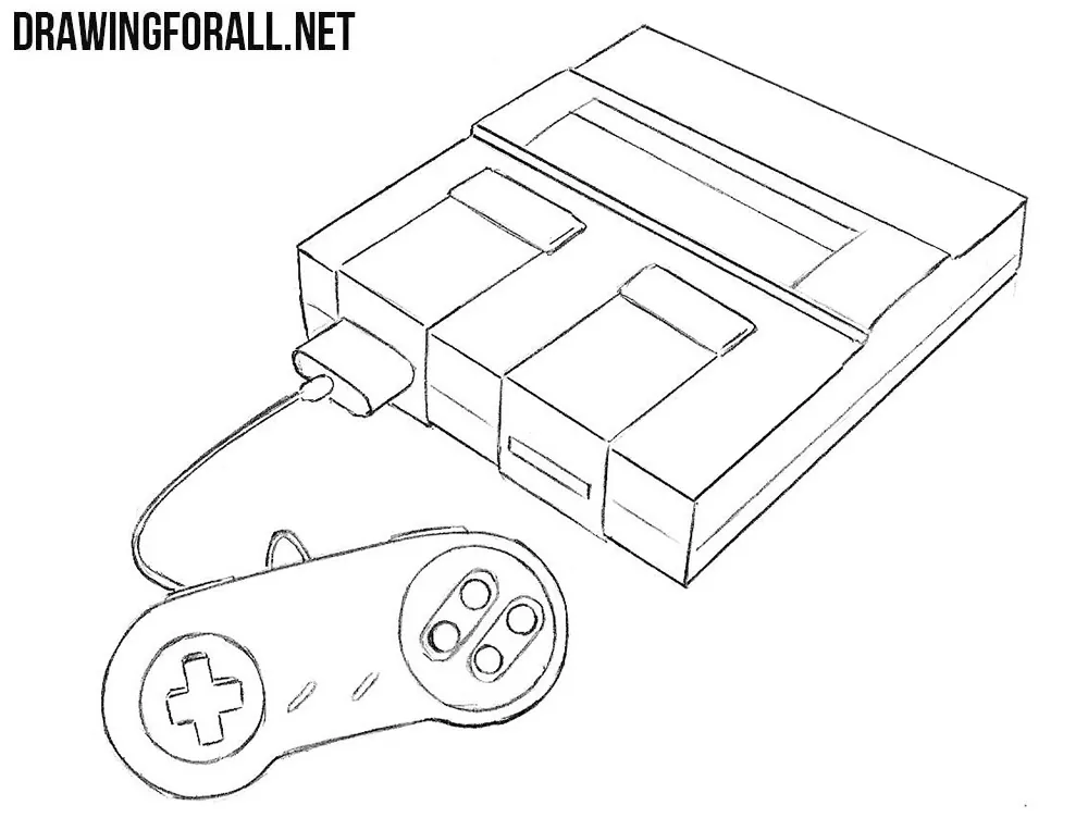 how to draw a Super Nintendo