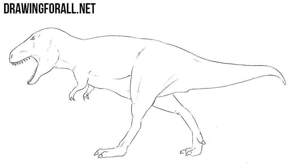 how to draw a Tyrannosaurus
