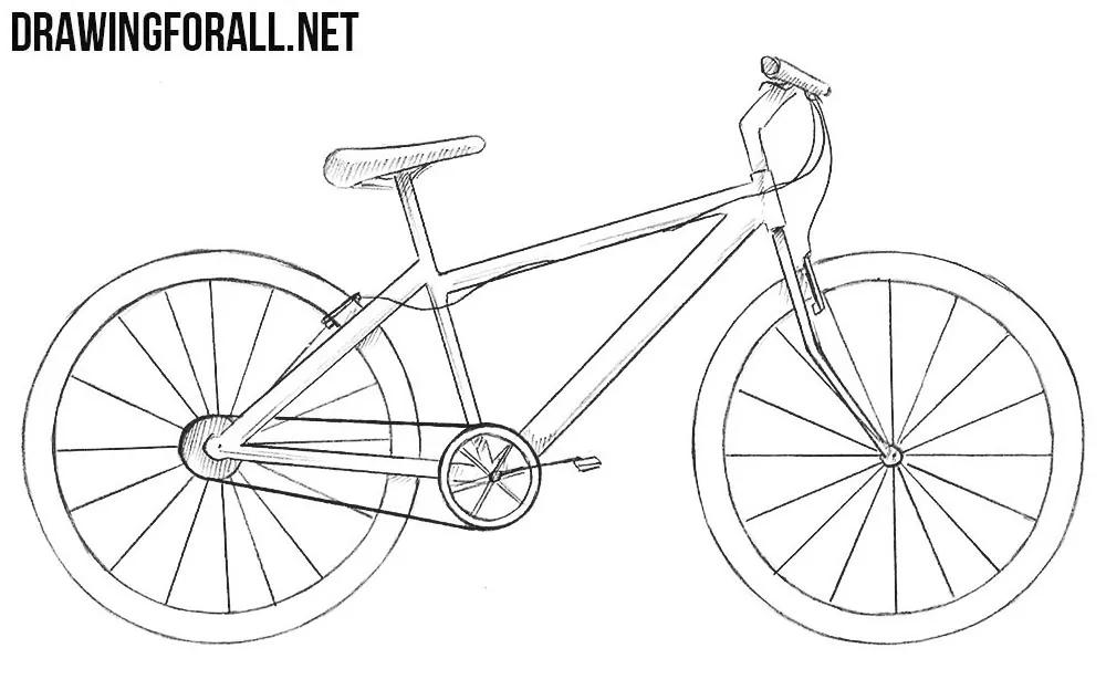 how to draw a bike