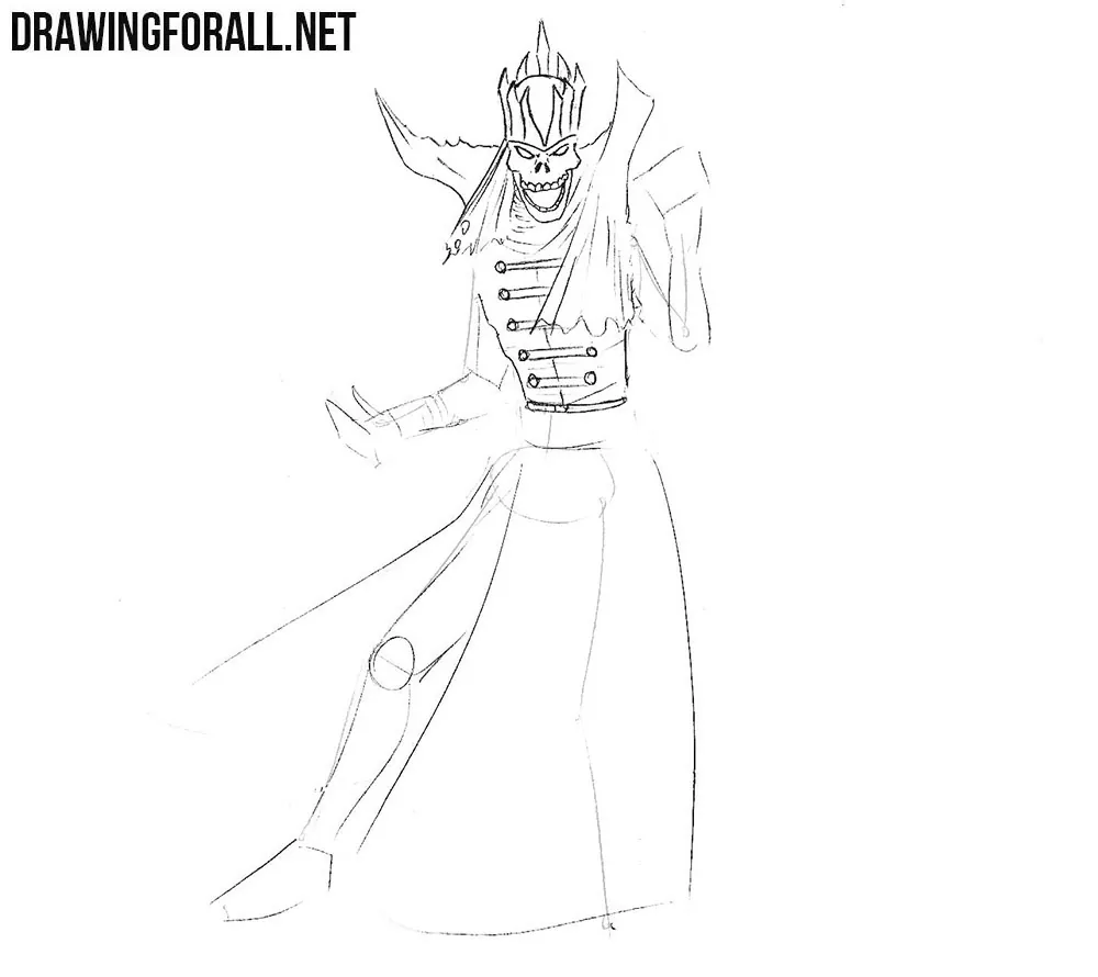 how to draw a lich easy