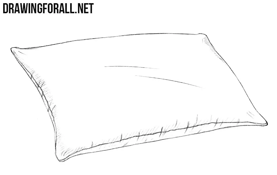 how to draw a pillow