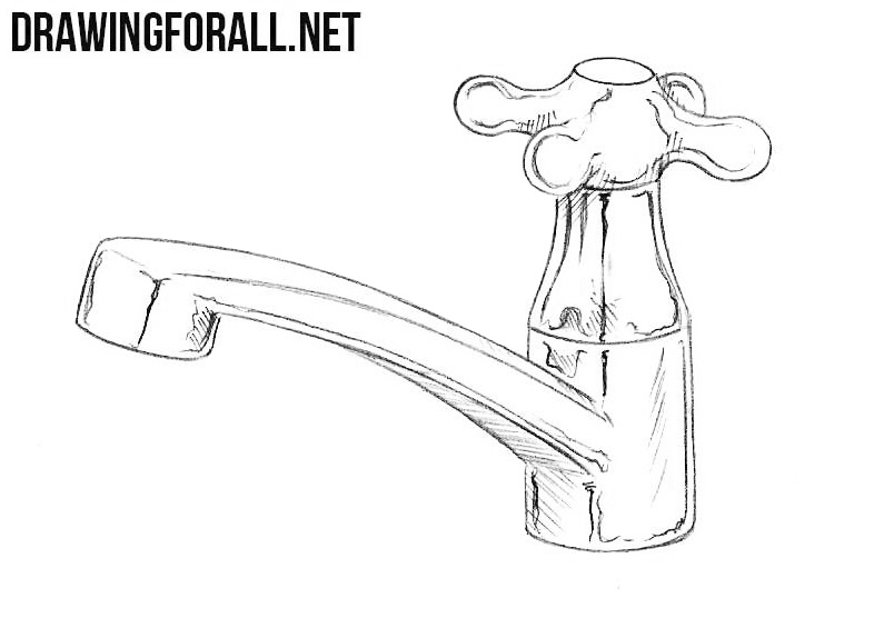 how to draw a tap