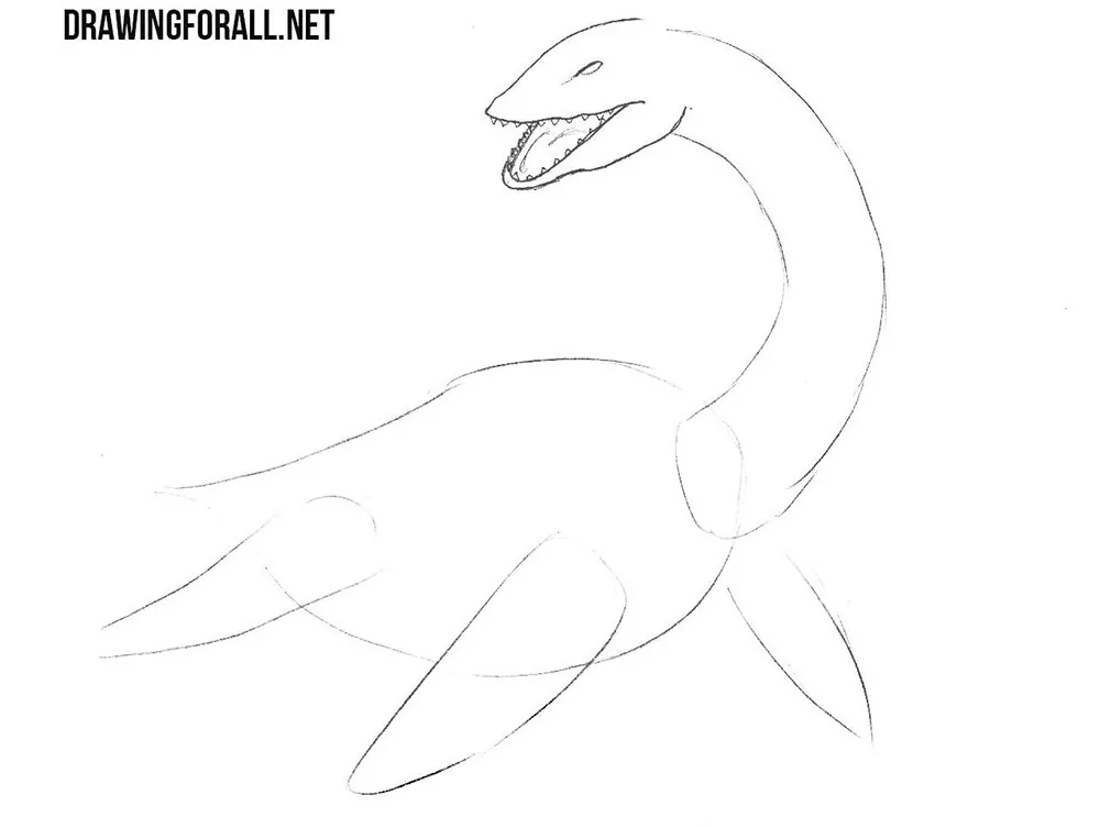 how to draw nessie