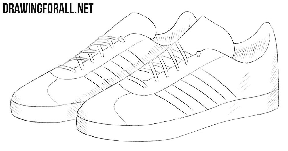 how to draw sneakers