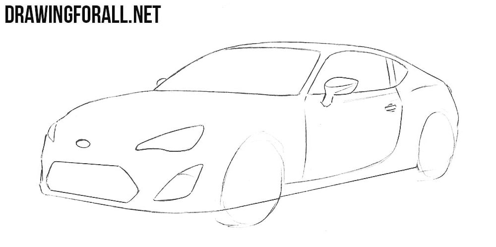 learn how to draw a subaru brz step by step