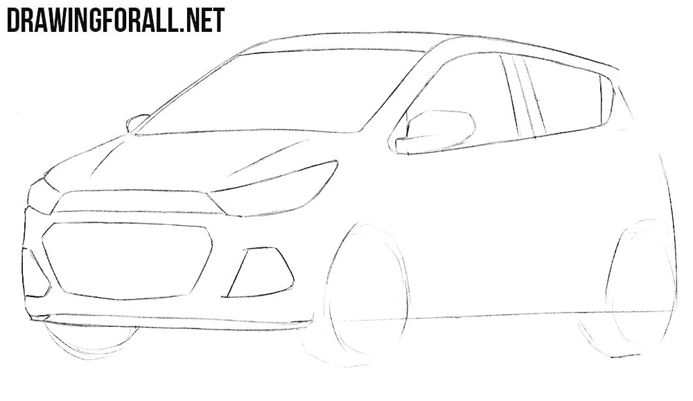 learn to draw a chevrolet spark