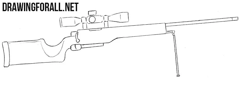sniper rifle drawing
