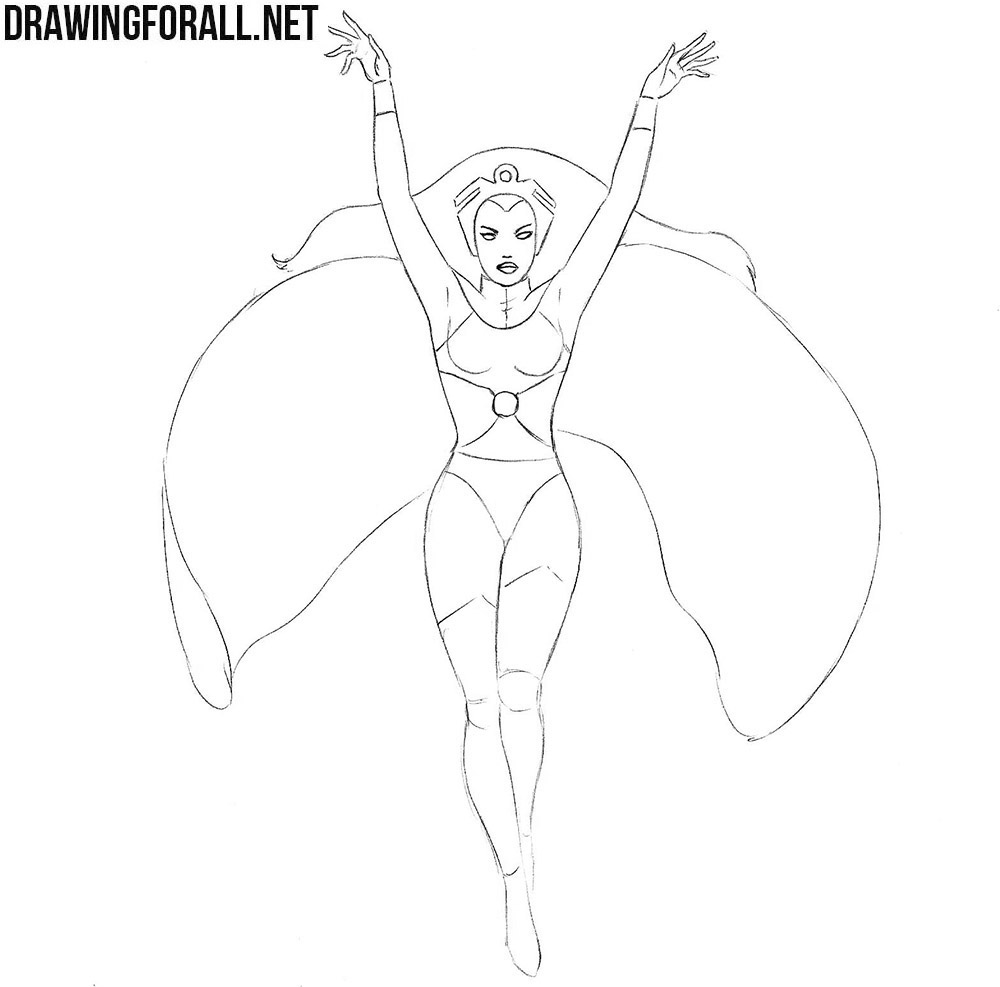 How to draw a woman superhero