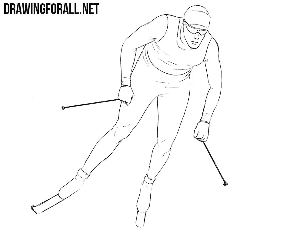 Skier drawing