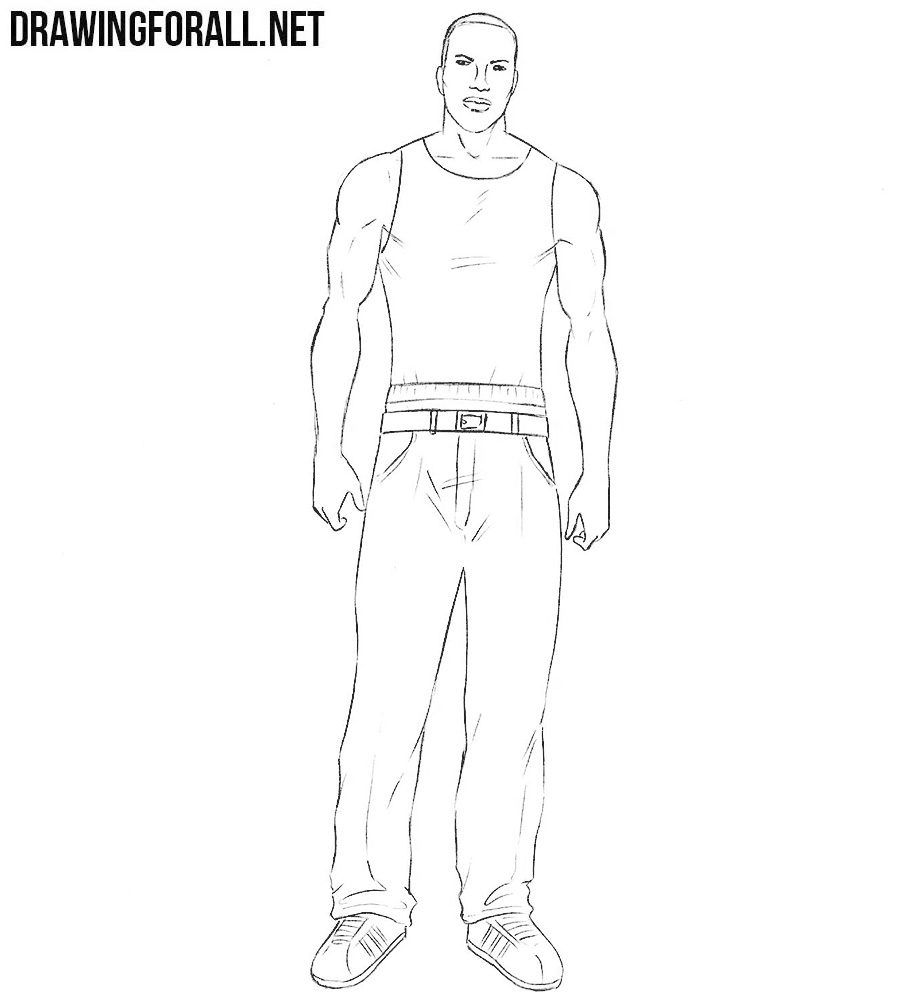 how to draw Carl Johnson