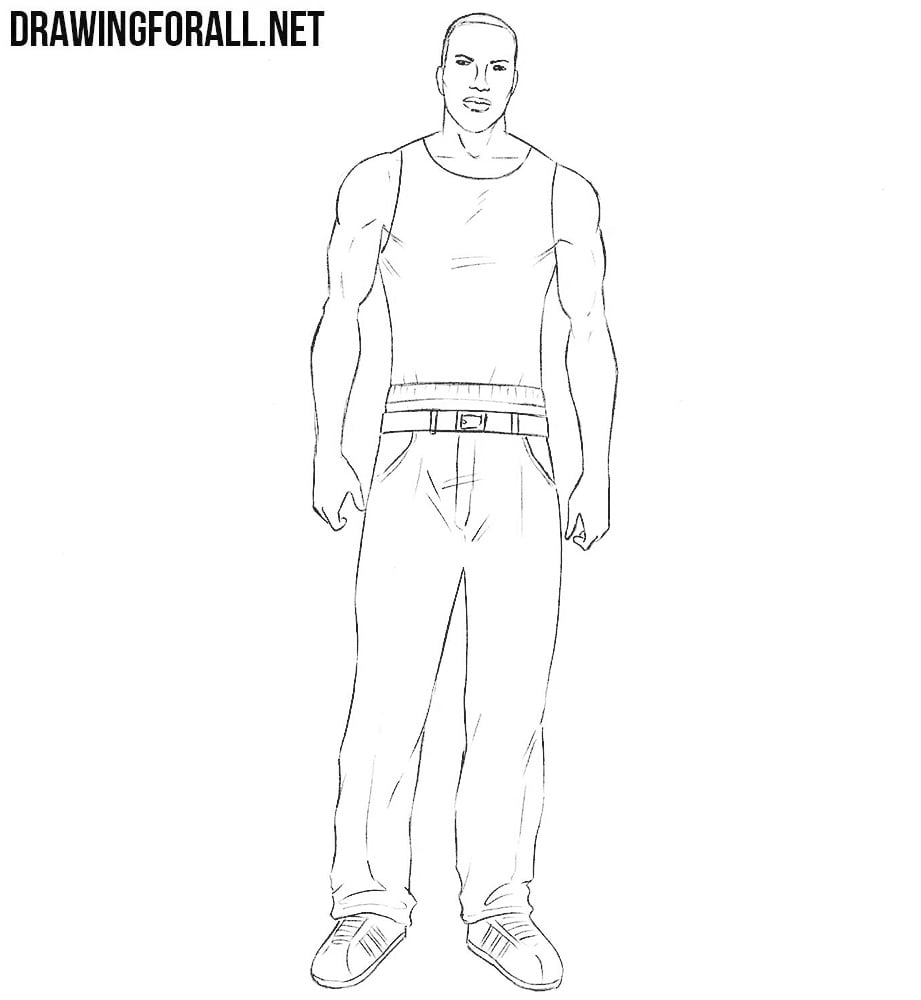 how to draw Carl Johnson