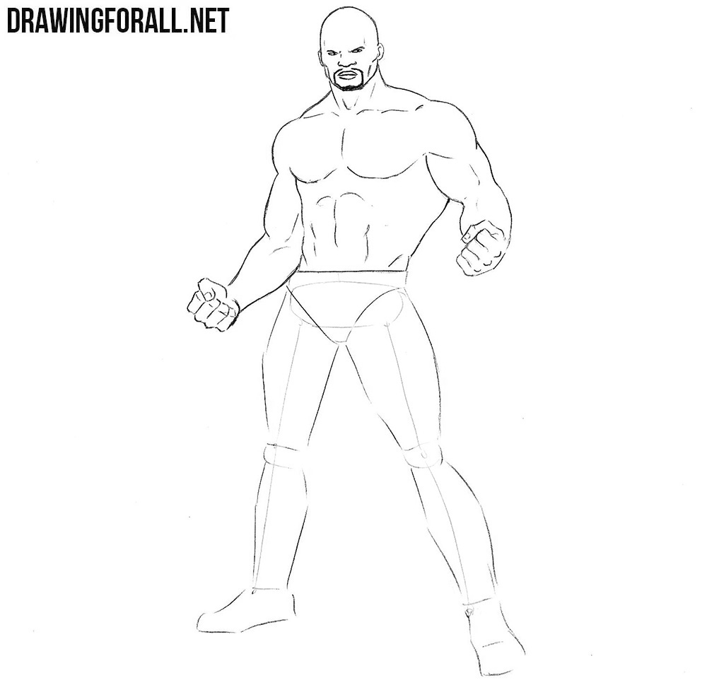 how to draw Luke Cage from marvel universe