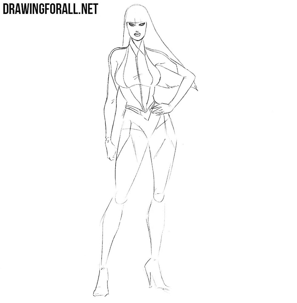 how to draw Silk Spectre from comics