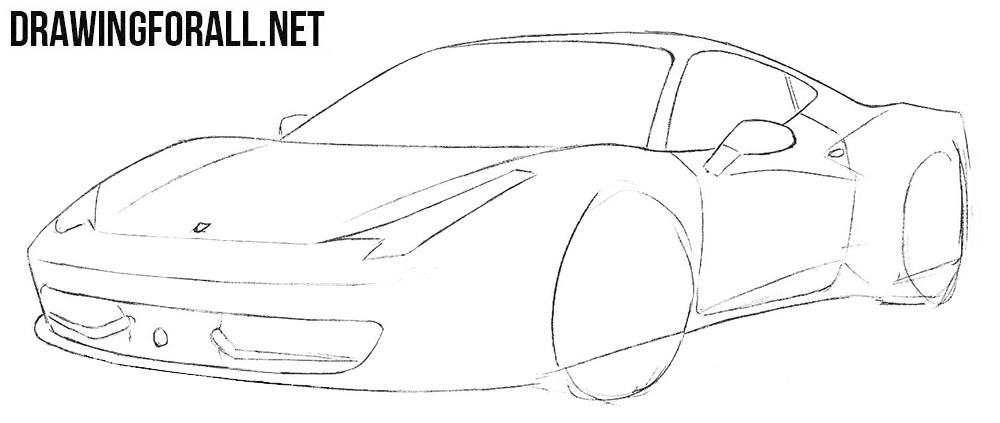 how to draw a Ferrari