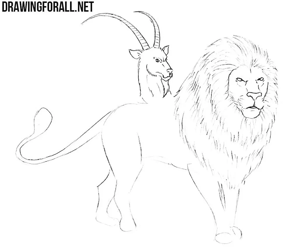 how to draw a chimera from mythology