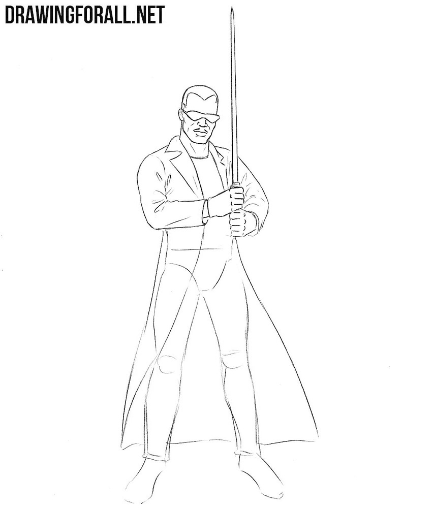 how to draw blade from marvel