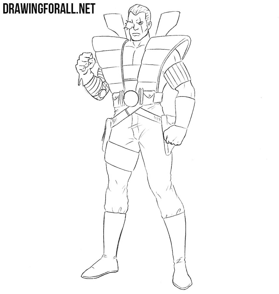 How to draw Cable from X Men