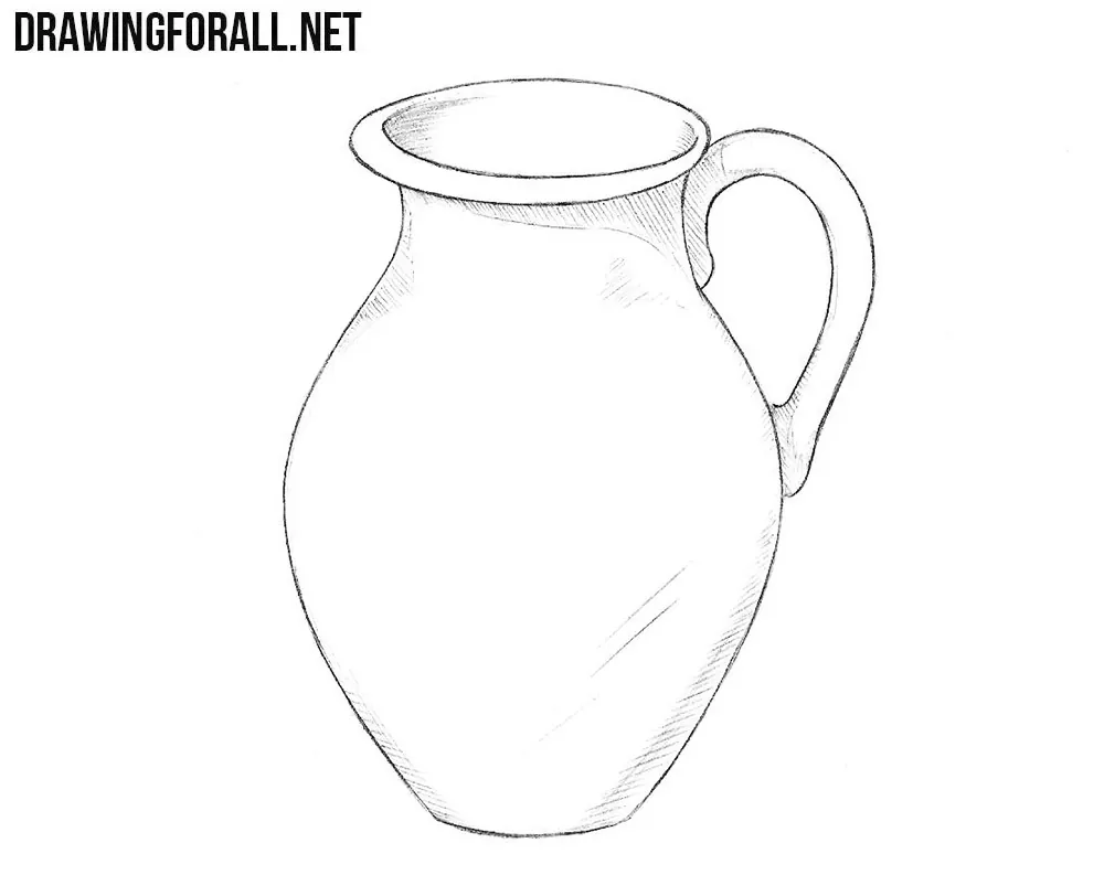How to draw a jug