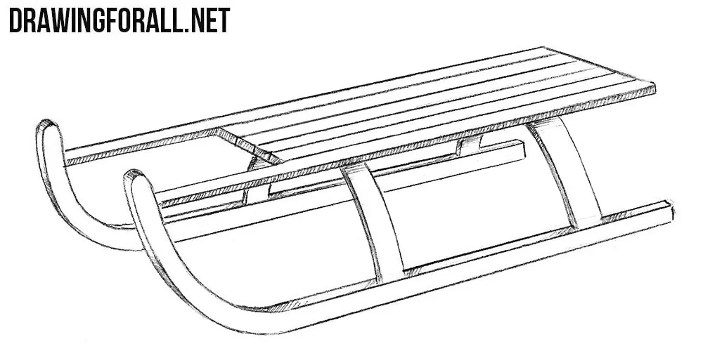 How to draw a sledge