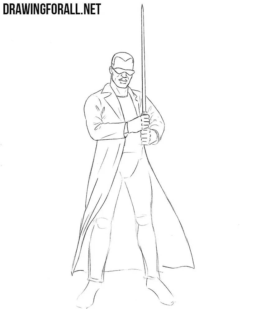 how to draw Blade from marvel