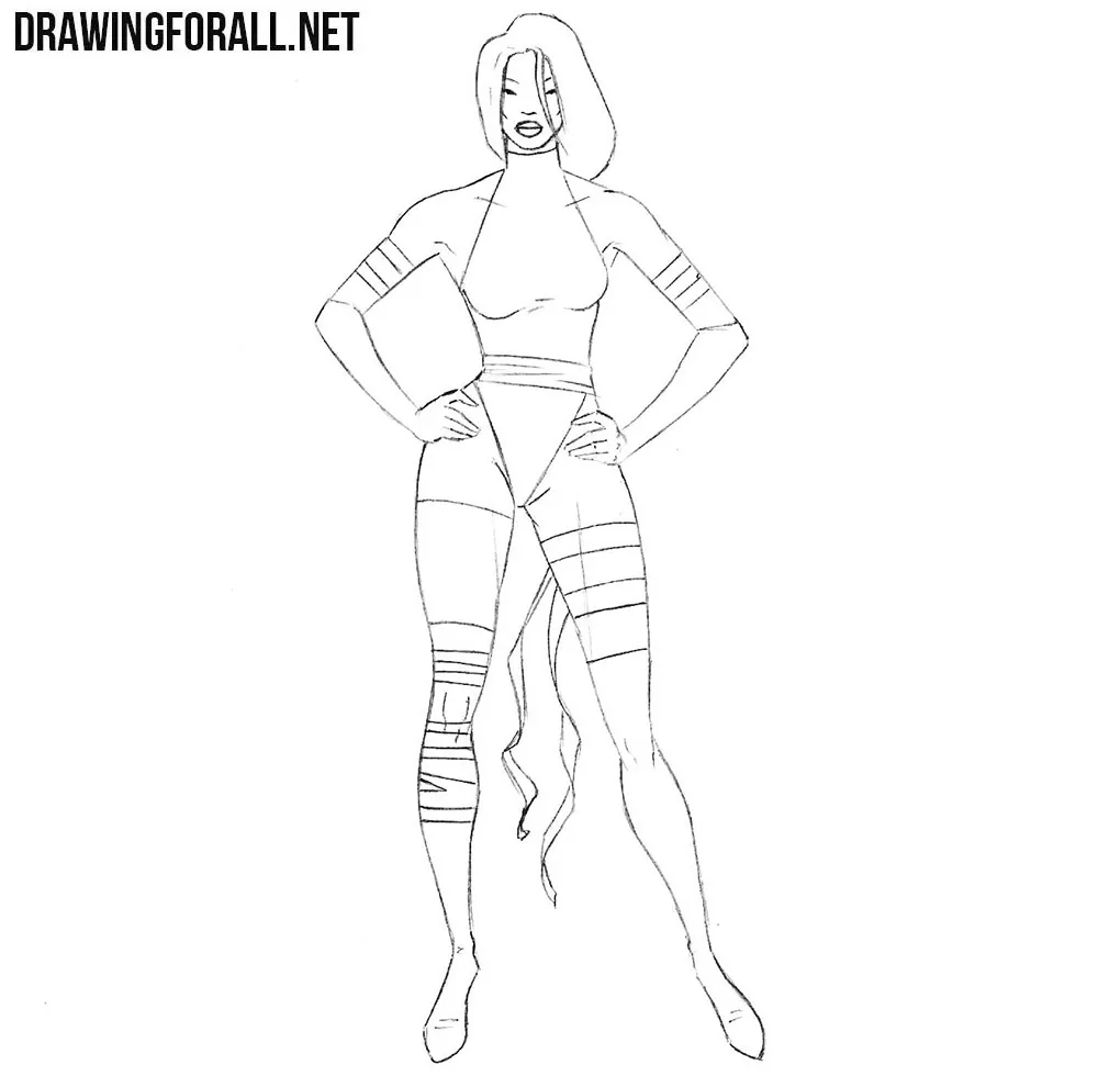 how to draw Psylocke from marvel