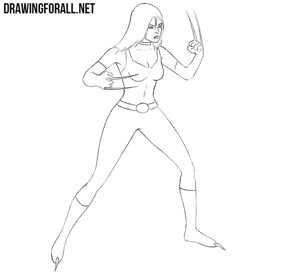 how to draw X-23