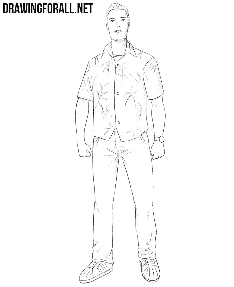 how to draw tommy vercetti