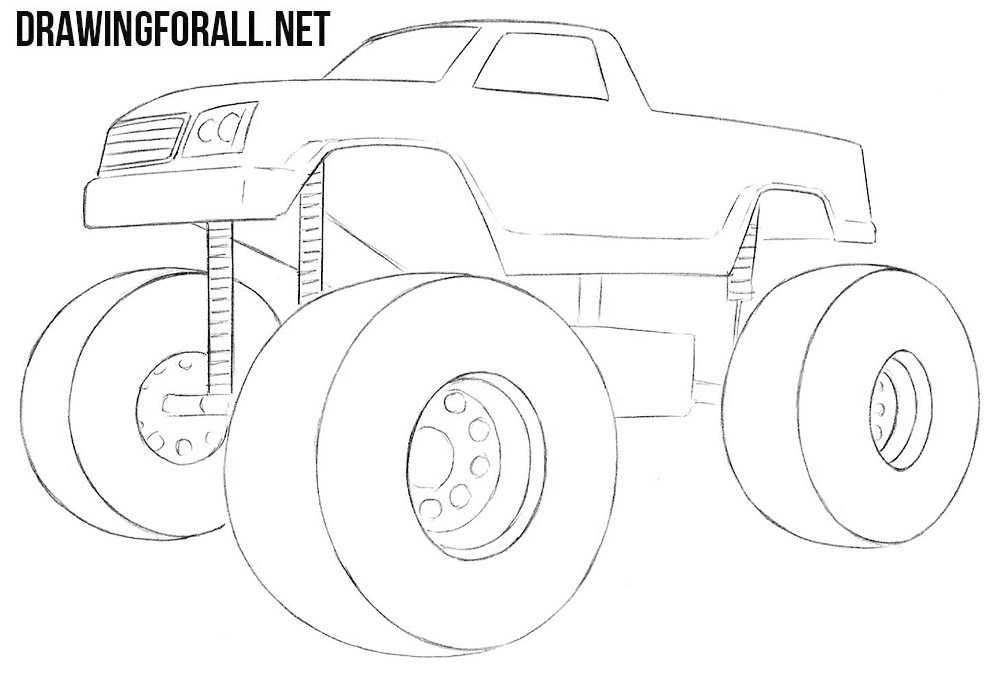 monster truck drawing