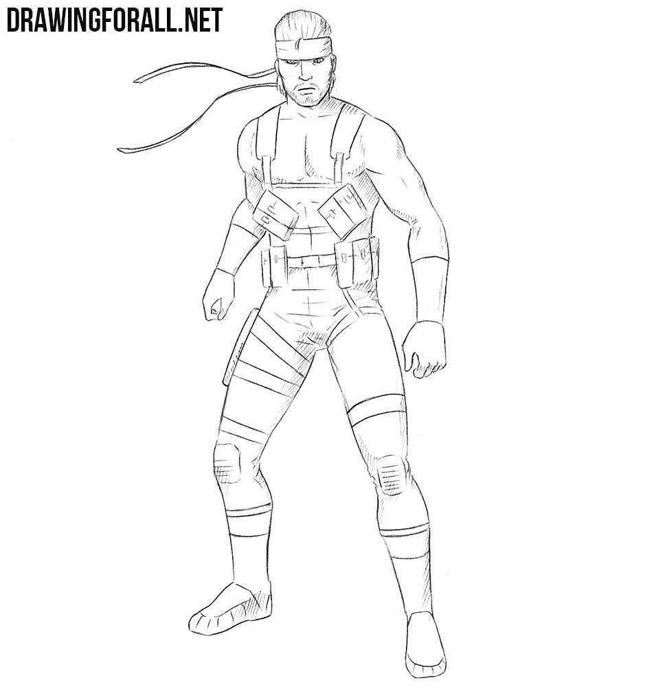 solid snake drawing