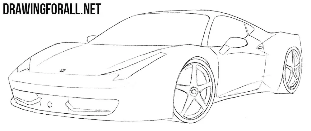 Ferrari 458 Italia drawing