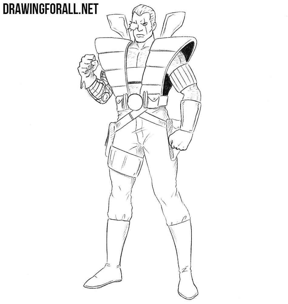 How to draw Cable from Marvel