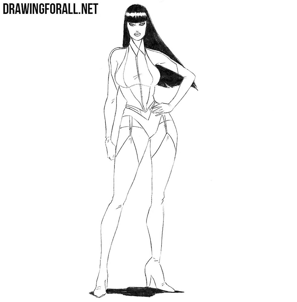 how to draw Silk Spectre