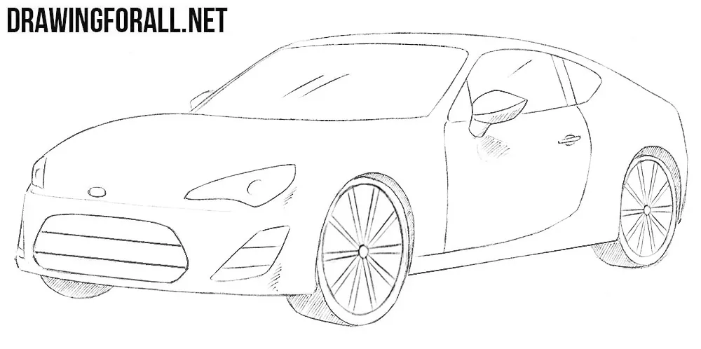how to draw a Toyota GT86